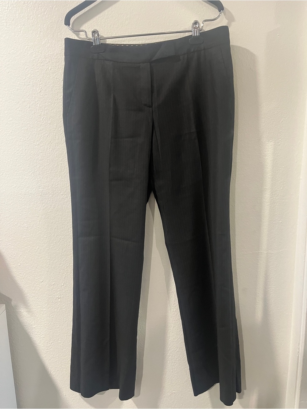 Elie Tahari Black Straight-Leg Trousers